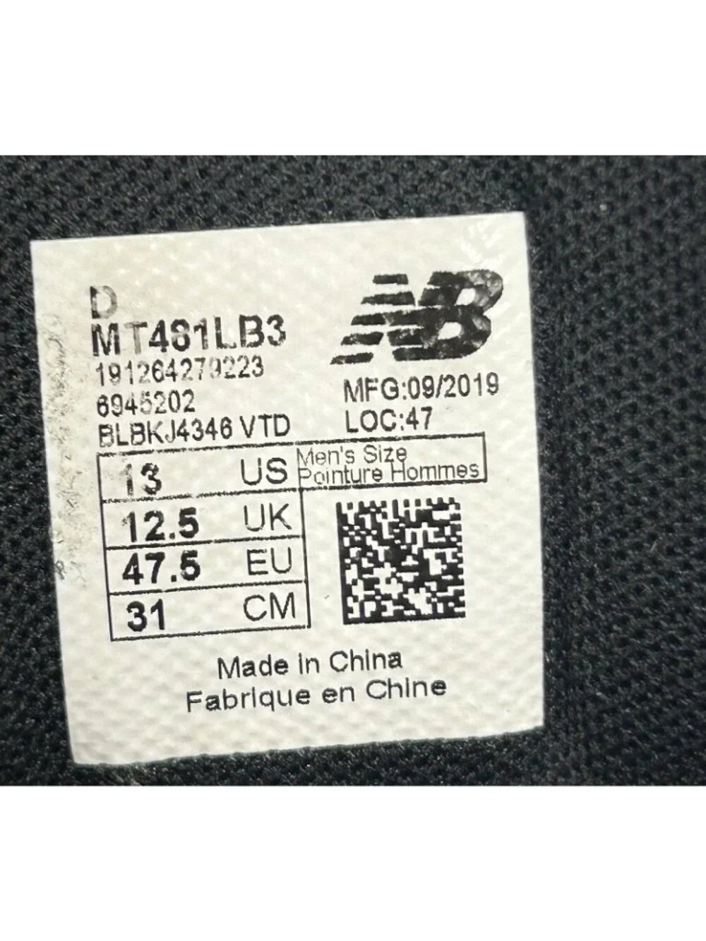 New Balance Men 481v3 All Terrain Ultrasoft OrthoLite Shoes MT481LB3 Size 13 D